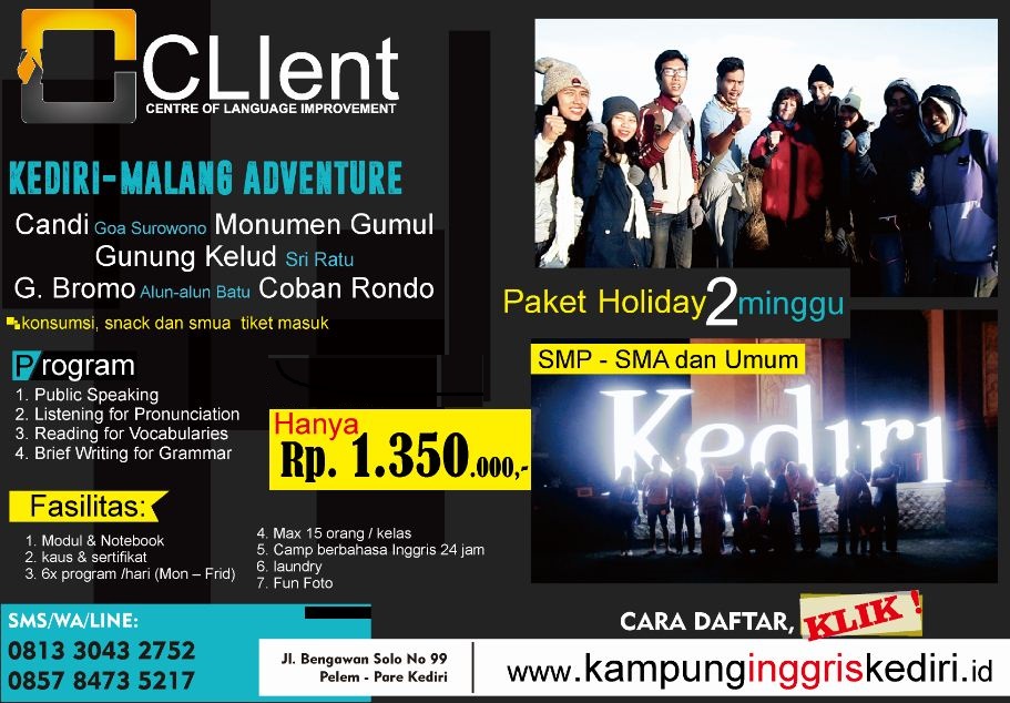 kursus bahasa Inggris libur semester - 2 minggu